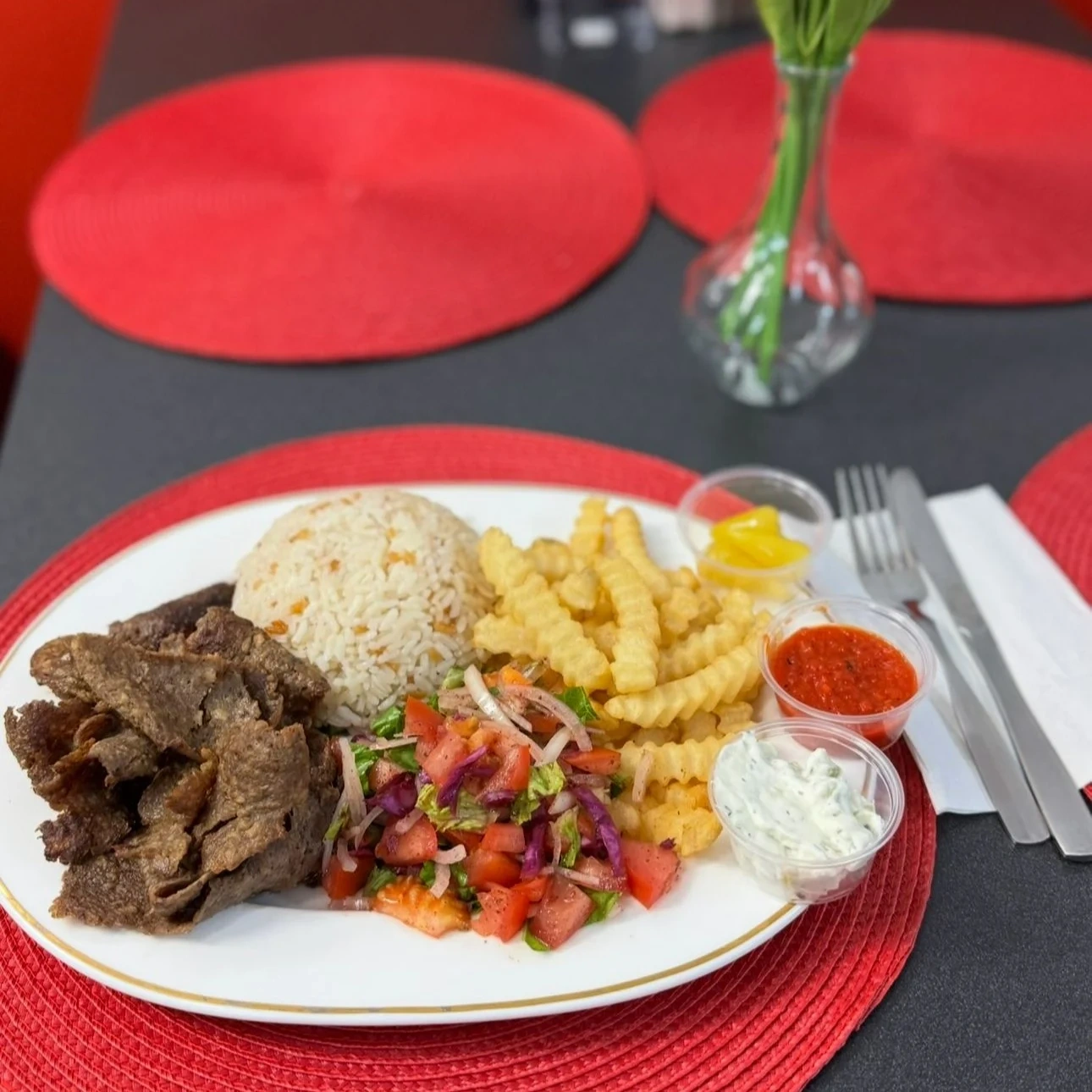 Meat Doner Kebab Platter Meat Doner Kebab Platter - Image 1