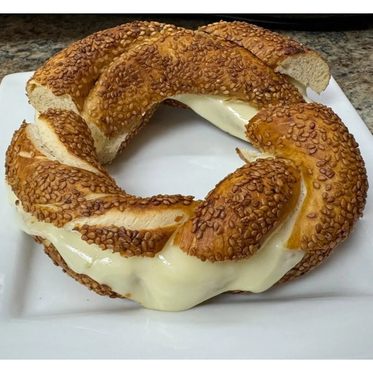 Simit with Mozzarela